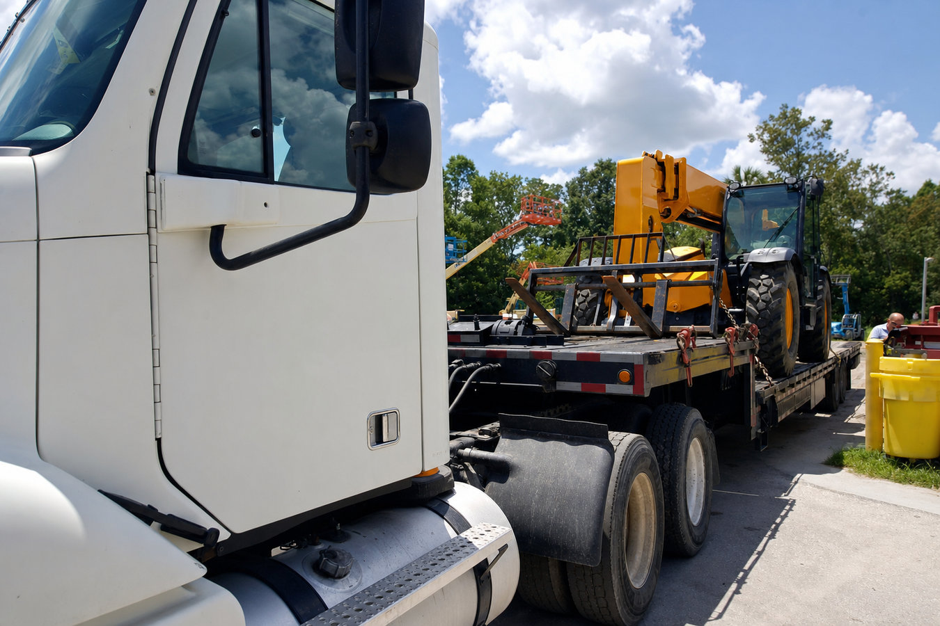Heavy equipment and machinery towing